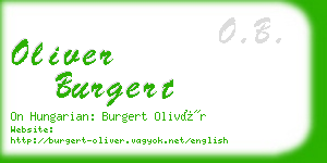 oliver burgert business card